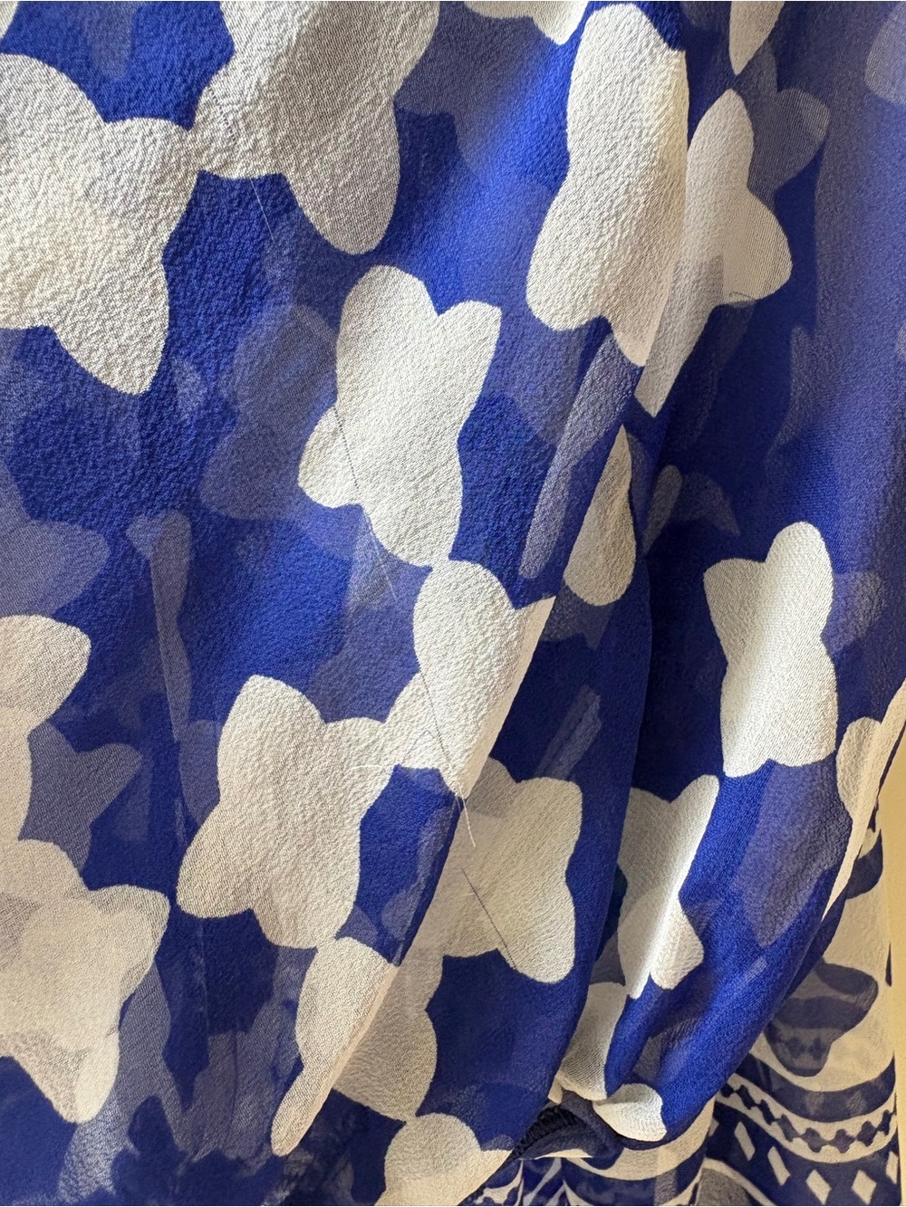kate spade Sheer Silk Printed Peplum Blouse - Picture 8 of 14
